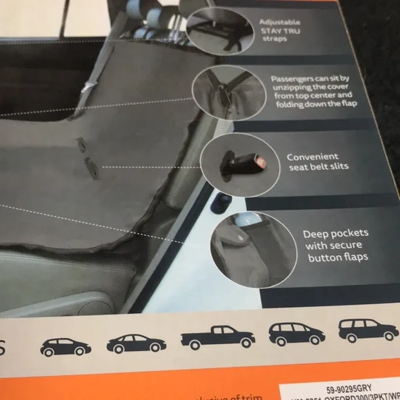 Nylon waterproof back car seat hammock cover NIB - Picture 6 of 7